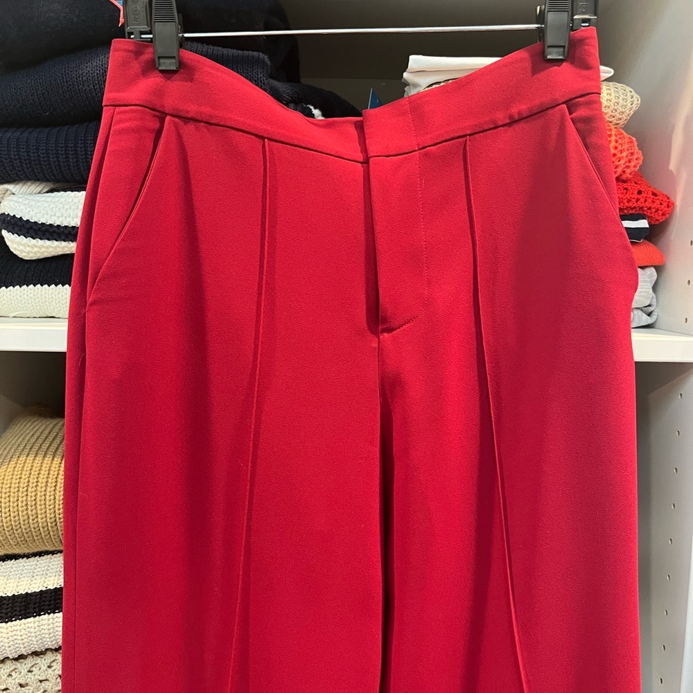 Alice & Olivia wide leg pants-Cranberry